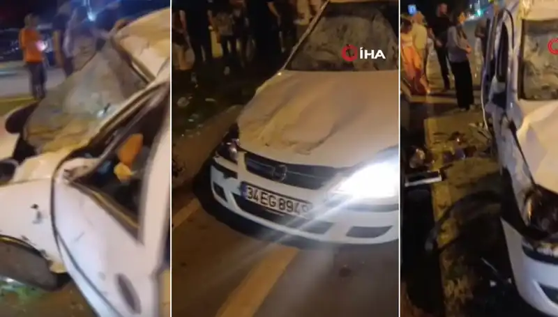 İstanbul Sahil Yolunda Ucuz Atlatılan Kazada Şansın Yüzü Güldü