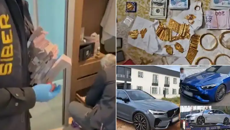 39 Şehirde Dev Operasyon: Lüks Otomobiller ve Balya Balya Paralar Ele Geçirildi
