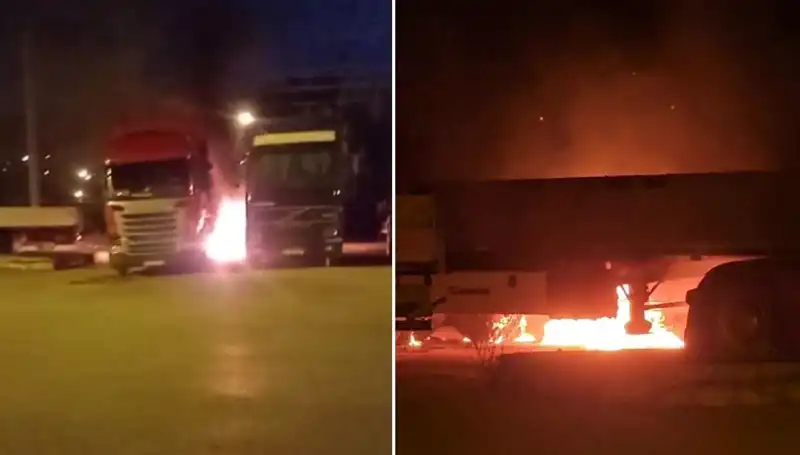 Park Halindeki Tırların Alev Alev Yanışı: Gizemli Yangının Sebebi Nedir?