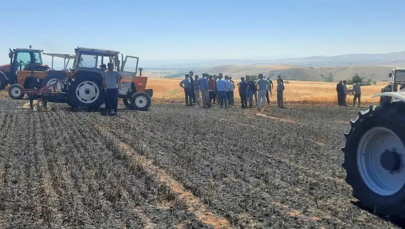 Yozgat’ta 100 Dönüm Ekili Tarım Alanı Alev Alev Yandı